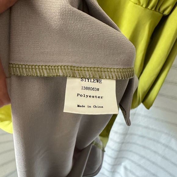 NWT STYLEWE Green and grey dress with a zipper on the back - Picture 4 of 10